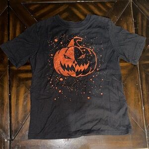 Cat & Jack Black and Orange Pumpkin Shirt